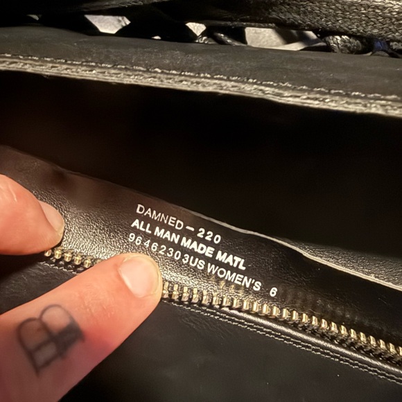 Black Platform Lace-Up demonia Boots - Picture 4 of 5